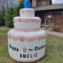 This is an 8 feet tall inflatable cake. This is an 8 feet tall inflatable cake.