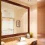 Bathroom with glass-enclosed shower Bathroom with glass-enclosed shower