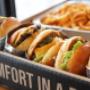 This is Chef on Call's Catering Box with burgers and curly fries in the background This is Chef on Call's Catering Box with burgers and curly fries in the background