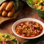 Minestrone: Fresh vegetables, beans and pasta in a light tomato broth. Minestrone: Fresh vegetables, beans and pasta in a light tomato broth.