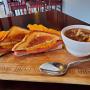 Grilled Cheese & Bologna lunch special with a cup of our homemade soup. Grilled Cheese & Bologna lunch special with a cup of our homemade soup.