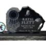 custom, upright, laser-etched, portrait, black granite memorial custom, upright, laser-etched, portrait, black granite memorial