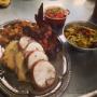 Uploaded by visitor on 2/1/2016 - country roasted rolled turkey, brown butter mash, smoked wings, fall slaw, late summer succotash and red eye gravy Uploaded by visitor on 2/1/2016 - country roasted rolled turkey, brown butter mash, smoked wings, fall slaw, late summer succotash and red eye gravy