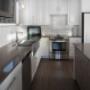 Kitchen white cabinets and dark counters Abbey Master Built show home Kitchen white cabinets and dark counters Abbey Master Built show home