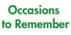 Occasions to Remember