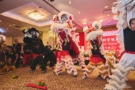 Multi-lion show in a Chinatown seafood restaurant Multi-lion show in a Chinatown seafood restaurant