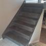 Stair transformation...new stair goes in...immediately after the old stair is removed. Stair transformation...new stair goes in...immediately after the old stair is removed.