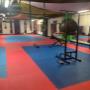 Training area and Fitness equipment at Super KicK Karate Training area and Fitness equipment at Super KicK Karate