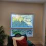 2” Faux Wood Blinds with Cordless Lift, Wand Tilt, and a 3” Modern Valance on a Family Room Window in a Richmond Hill Home 2” Faux Wood Blinds with Cordless Lift, Wand Tilt, and a 3” Modern Valance on a Family Room Window in a Richmond Hill Home
