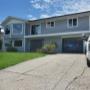 Grey Vinyl siding, white accent trim Grey Vinyl siding, white accent trim
