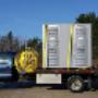 Double Supreme portable toilet with large interior heated warm water sink, electric heater, light, and fresh water flush unit. Electrical Safety Authority approved. 110 volts 15 amps Double Supreme portable toilet with large interior heated warm water sink, electric heater, light, and fresh water flush unit. Electrical Safety Authority approved. 110 volts 15 amps