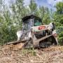 Bobcat T86, brush removal with bucket Bobcat T86, brush removal with bucket