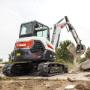 A Bobcat E60 compact excavator A Bobcat E60 compact excavator