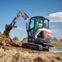 Bobcat E35 compact excavator with clamp and bucket Bobcat E35 compact excavator with clamp and bucket