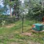 Black powder coated apartment backyard Black powder coated apartment backyard