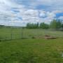 Galvanized chain link backyard with custom gate. View is great as well. Galvanized chain link backyard with custom gate. View is great as well.