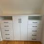 Custom designed and installed wardrobe tucked into a sloped ceiling Custom designed and installed wardrobe tucked into a sloped ceiling
