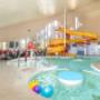 Indoor pool with hot tub Indoor pool with hot tub