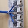 Network socket installation with 4 ports Network socket installation with 4 ports