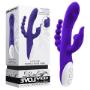 Rechargeable silicone triple stim vibe by evolved Rechargeable silicone triple stim vibe by evolved
