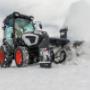 Bobcat Front Mount Snow Blower Attachment Driving Through Snow Bobcat Front Mount Snow Blower Attachment Driving Through Snow