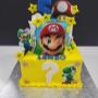 Gâteau personnalisé Mario en crème au beurre avec la forme d'un cube Gâteau personnalisé Mario en crème au beurre avec la forme d'un cube