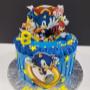Gâteau personnalisé sonic le hérisson en crème au beurre Gâteau personnalisé sonic le hérisson en crème au beurre