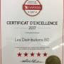 Distribution BD, Expert Garaga Notre certificat d'excellence 2017 Distribution BD, Expert Garaga Notre certificat d'excellence 2017