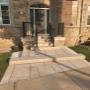 Client wanted to get more out of their front entrance. What better way then natural stone. Lights were installed on each step. Client wanted to get more out of their front entrance. What better way then natural stone. Lights were installed on each step.