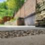 Natural stone Drystack wall with a BBQ area for the client. Natural stone Drystack wall with a BBQ area for the client.