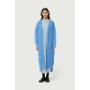 Long blue chunky cable knit cardigan with V-neckline, long sleeves, and front button closure. Take your sweater game to new lengths. Long blue chunky cable knit cardigan with V-neckline, long sleeves, and front button closure. Take your sweater game to new lengths.