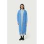 Long blue chunky cable knit cardigan with V-neckline, long sleeves, and front button closure. Take your sweater game to new lengths. Long blue chunky cable knit cardigan with V-neckline, long sleeves, and front button closure. Take your sweater game to new lengths.