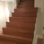 Waterfall stairs installations with side wrap and returns Waterfall stairs installations with side wrap and returns