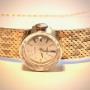 Ladies Rolex Watch One ladies vintage 18K and 14K yellow gold ROLEX 'Precision' Swiss made watch, circa 1954, with an integrated woven strap that is embellished with subtle triangular accents. Clasp is a foldover style with safety chain. Reference 1401 me Ladies Rolex Watch One ladies vintage 18K and 14K yellow gold ROLEX 'Precision' Swiss made watch, circa 1954, with an integrated woven strap that is embellished with subtle triangular accents. Clasp is a foldover style with safety chain. Reference 1401 me