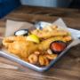 JOEY'S FAMOUS FISH & SHRIMP COMBO - Two pieces of Joey's Famous Fish, and shrimp cooked your way, served with two sides. JOEY'S FAMOUS FISH & SHRIMP COMBO - Two pieces of Joey's Famous Fish, and shrimp cooked your way, served with two sides.